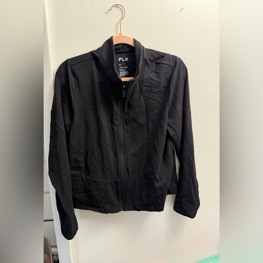 FLX Women's Black Zip-Up Workout Jacket
